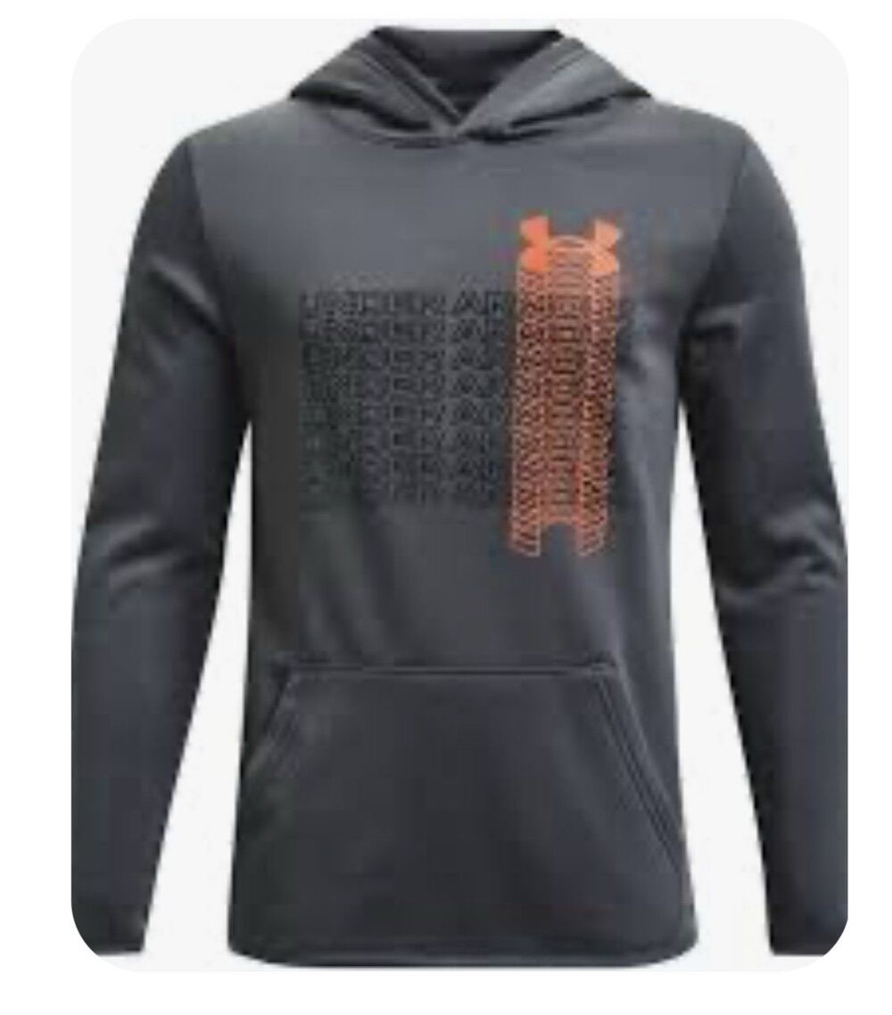 Under Armour UA Youth AF Repeat logo Hoodie Charcoal | Large